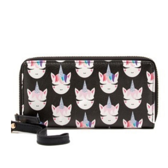 Handbags - Rainbow Unicorn zip around wallet NWOT